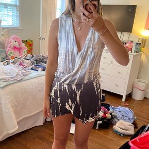 Young fabulous and broke tie-dye romper dress